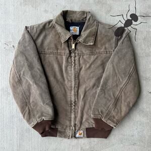 Vintage Y2K Carhartt YOUTH brown Santa fe work wear jacket